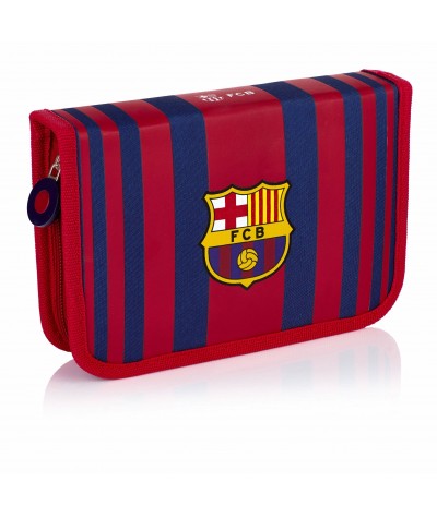 Piórnik dwuklapkowy z wyposażeniem FC Barcelona FC-185 Barca dla chłopca