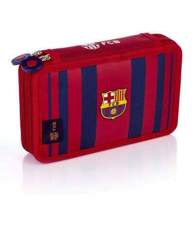 Piórnik podwójny z wyposażeniem FC Barcelona FC-187 Barca dla chłopca