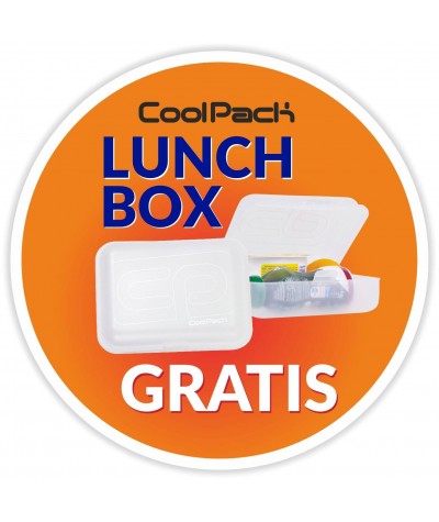 Plecak na kółkach dla chłopaka CoolPack CP RAPID BLUE PATCHWORK w kolorową kratkę A498, + śniadaniówka gratis