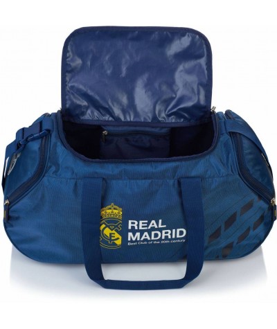 Męska torba sportowa Real Madryt ciemnogranatowa nylon na siłownię trening