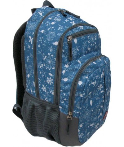 Plecak w kwiaty niebieski dla dziewczyny Are PL-1806 modny plecak dla nastolatki