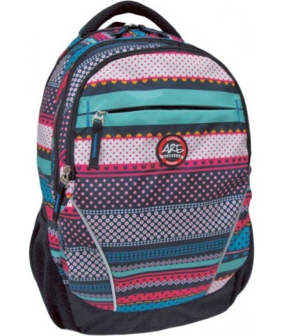 Plecak we wzory boho dla dziewczyny, plecak hippie Are PL - 1807 wzorzysty plecak, kolorowy plecak