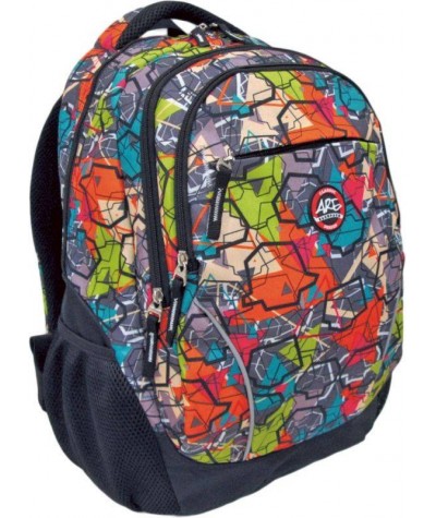 Plecak w geometryczne kształty kolorowy dla chłpaka Are - modny plecak dla chłopaka, HIT!