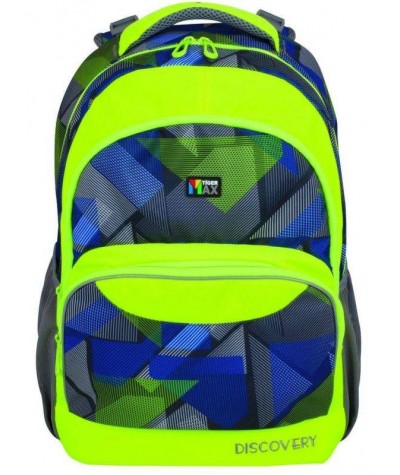 Plecak neonowy do szkoły TIGER MAX DISCOVERY - Neonowy zielony, zdrowy plecak szkolny 
