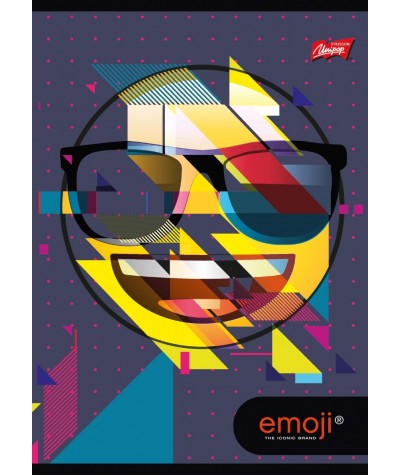 Zeszyt EMOJI A5 32k. trzy linie emotki buźki z emotikonami okulary