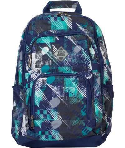 Plecak na laptop niebieski, zielony dla chłopaka TOP 2000, modny plecak dla nastolatka