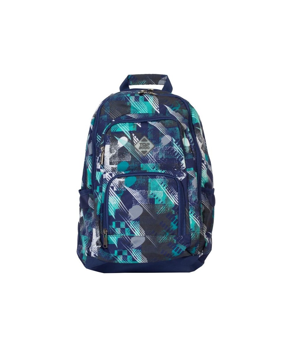 Plecak na laptop niebieski, zielony dla chłopaka TOP 2000, modny plecak dla nastolatka