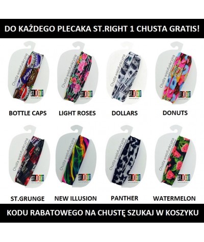 Plecak miejski, wycieczkowy 09 ST.RIGHT FLOWER POWER w kwiaty