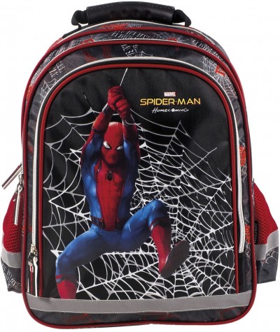 Czarny plecak ze Spidermanem do 1 klasy dla chłopca Homecoming dla superbohatera