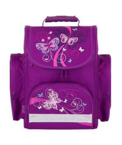 Tornister z motylem fioletowy dla dziewczyny TIger Family, plecak do 1 klasy dla dziewczynki