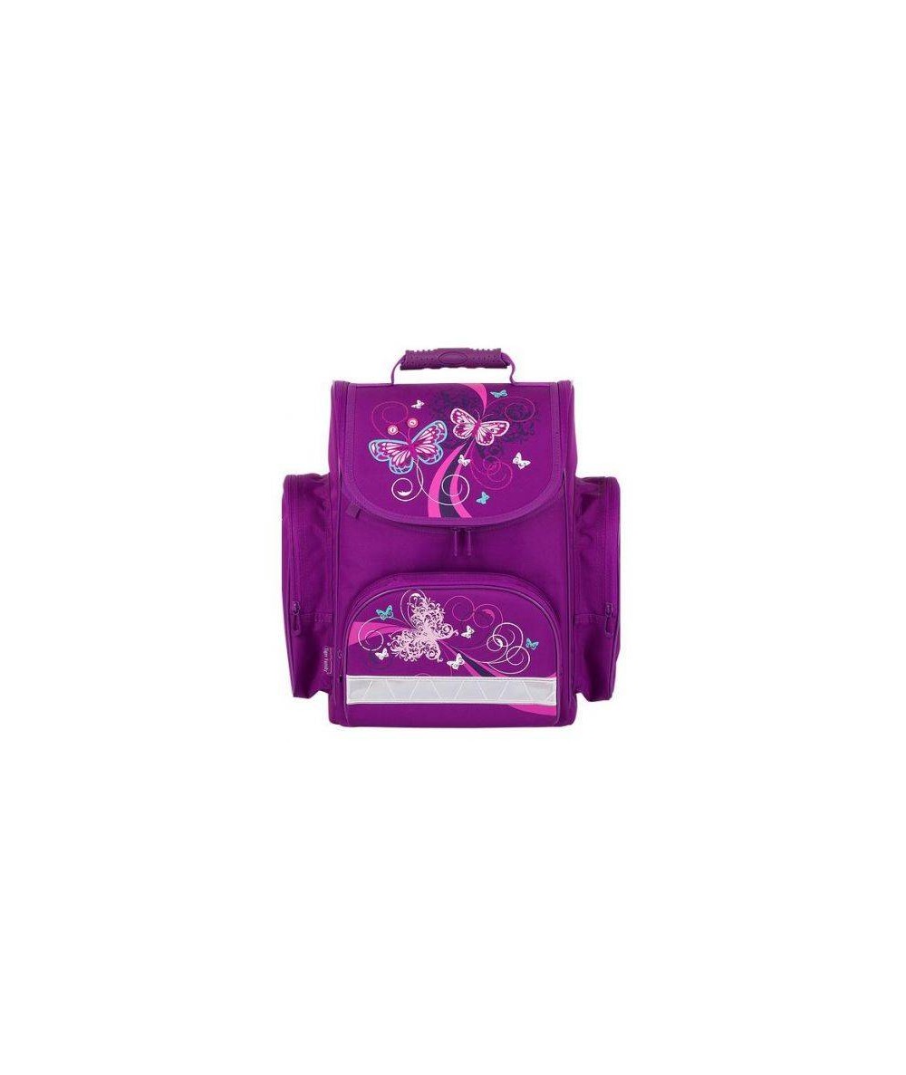 Tornister z motylem fioletowy dla dziewczyny TIger Family, plecak do 1 klasy dla dziewczynki