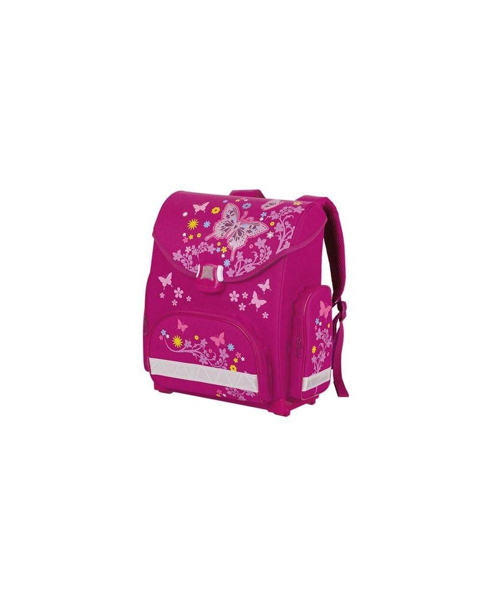Tornister z motylami różowy dla dziewczyny tiger family, plecak do 1 klasy dla dziewczynki
