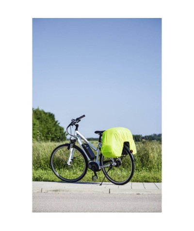 Czarno-szara torba na siodło rowerowe marki Hama. Torba rowerowa sakwa - osłona przeciwdeszczowa