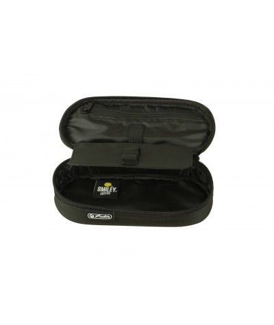 Pi&oacute;rnik z emotikonem czarny w białe paski Herlitz dla dziewczyny i chłopaka - wnętrze