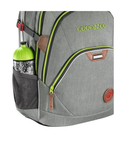 Szary plecak gładki do szkoły Grey Coocazoo EverClever 2, mocny plecak