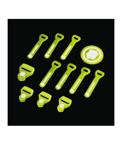 Zestaw elementów wymiennych MatchPatch - LIMONKOWE - Special Reflective Lime - do plecaków Coocazoo