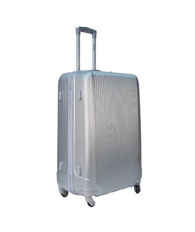 Szara walizka ABS z poliwęglanu - tania walizka powystawowa duża