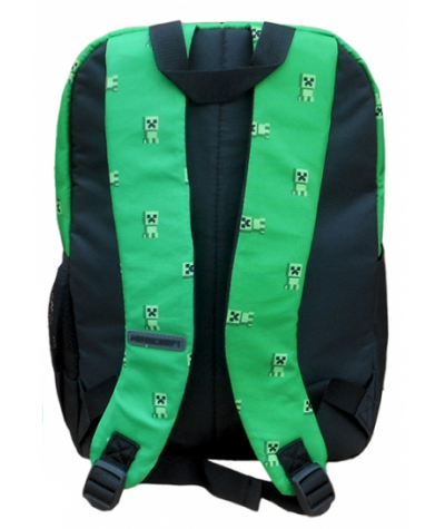 Czarno-zielony plecak Minecraft dla chłopaka 