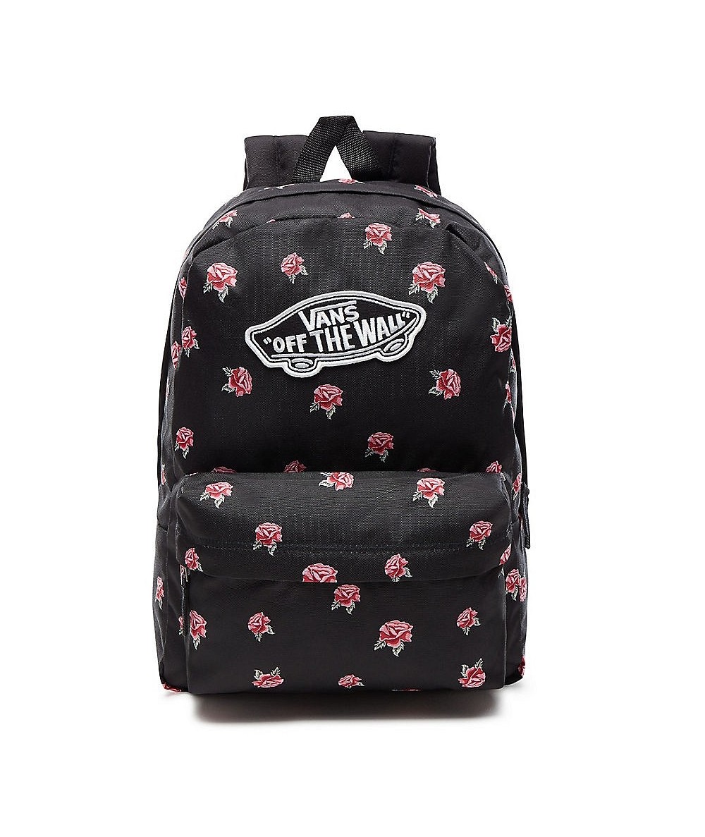Plecak Vans Czarny w róże dla dziewczyny
