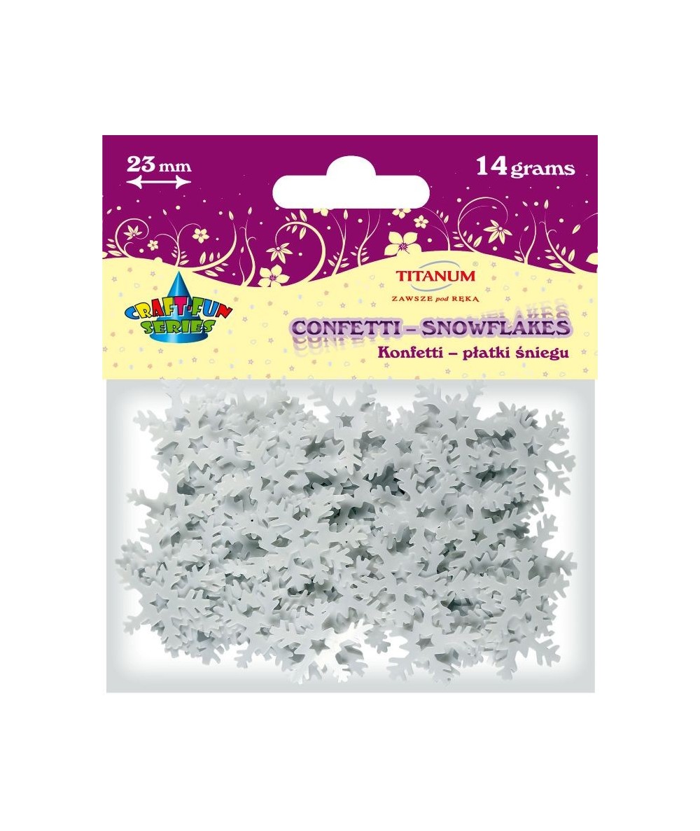 Białe konfetti płatki śniegu konfetti do dekoracji świątecznych