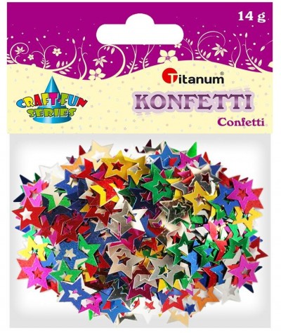 Kolorowe gwiazdki konfetti do dekoracji świątecznych