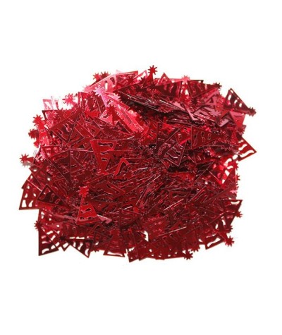 Czerwone choinki konfetti do dekoracji świątecznych