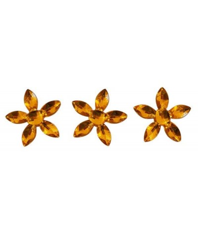 Akrylowe kwiatki kryształki złote sztuczne kamyki do ozdabiania