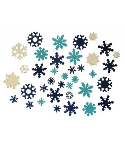 Niebieskie śnieżynki różne kształty z pianki do zawieszenia ozdoby