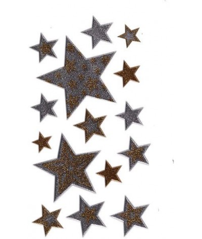 Naklejki wypukłe brokatowe gwiazdki