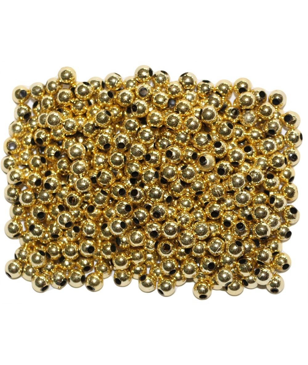Koraliki dekoracyjne śr.5mm złote 40g