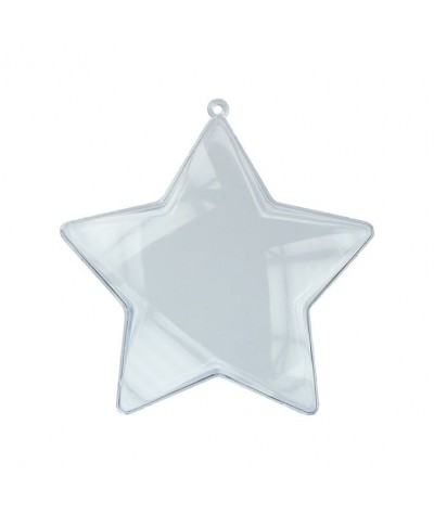 Dekoracyjna gwiazda śr.8cm plastikowa