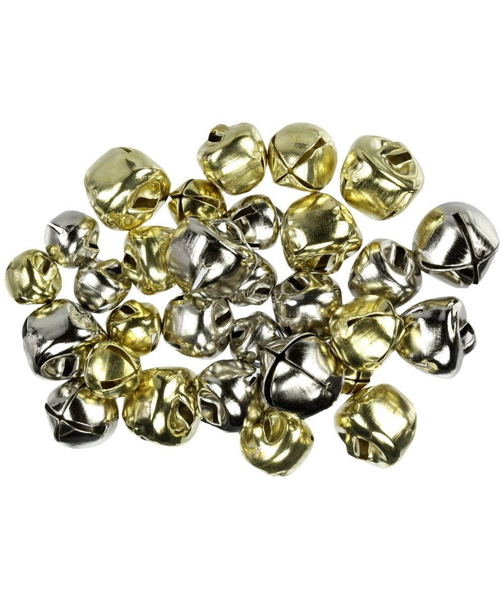 Dzwoneczki dekoracyjne złote i srebrne 30szt. metalowe Titanum