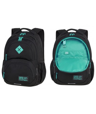 Plecak szkolny CoolPack Dart Black/Mint dla młodzieży