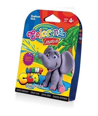 Lekka pianka Colorino Zoo słoń kreatywna na prezent