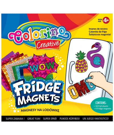 Magnesy na lodówkę Colorino dla dziewczynek - flaming ananas