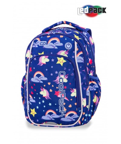 Świecący plecak z jednorożcem Unicorn do 1 klasy CoolPack Strike S dla dziewczynki