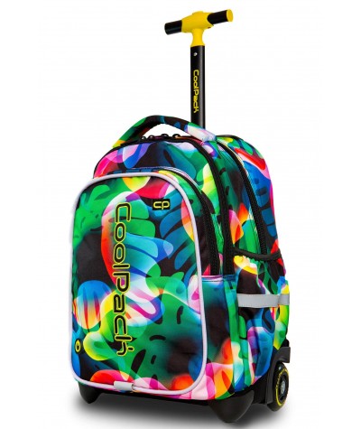 Kolorowy plecak na kółkach w tęczowe liście do CoolPack Junior Rainbow