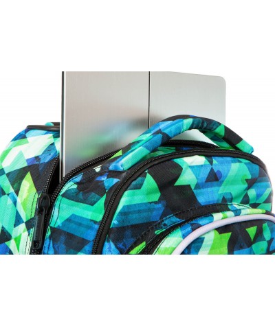 Świecący plecak na laptop na kółkach w trójkąty CoolPack Junior Kaleidoscope