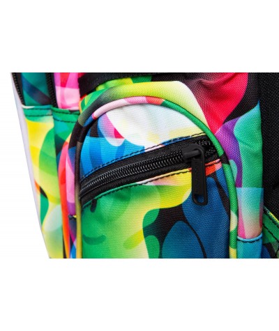 Świecący plecak tęczowe liście 3 komory CoolPack Joy L Rainbow Illusion kolorowy