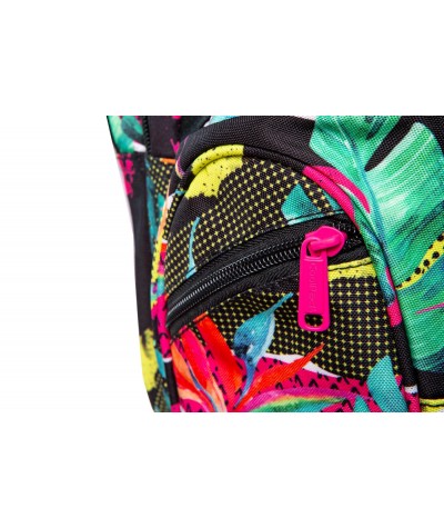 Świecący plecak tropikalne liście 3 komory CoolPack Joy L Paradise mocny materiał