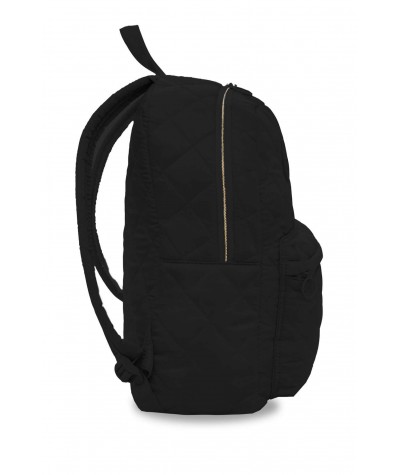 Czarny plecak pikowany puchowy dla dziewczyny CoolPack Ruby Black bok