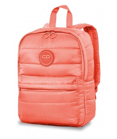 Mały plecak dla dziewczyny pikowany puchowy CoolPack CP ABBY PEACH MELLOW brzoskwiniowy