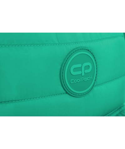 Zielony plecak pikowany mały dla dziewczyny CoolPack Abby Green logo