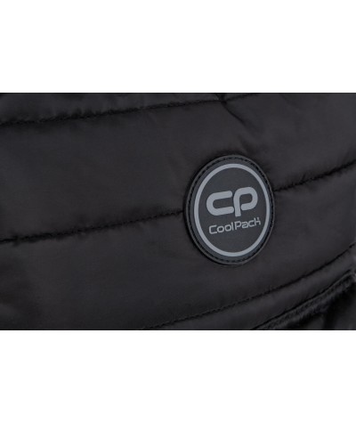 Czarny plecak pikowany mały dla dziewczyny CoolPack Abby Black logo