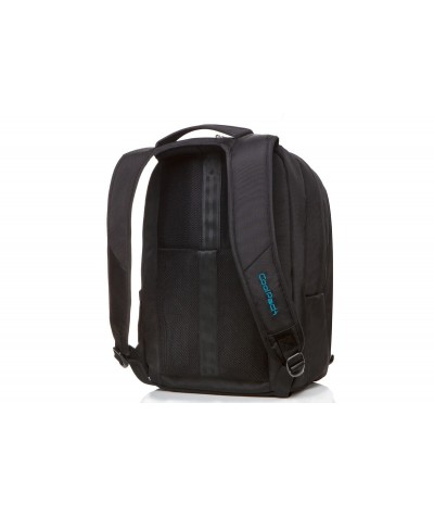 Czarny plecak męski na laptop biznesowy CoolPack CP Might Black tył
