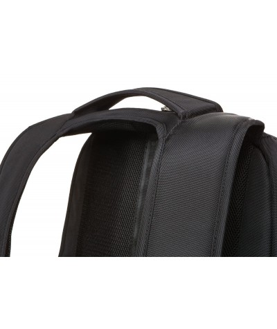 Czarny plecak męski na laptop biznesowy CoolPack CP Might Black szelki