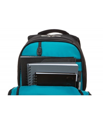 Czarny plecak męski z kolorową podszewką na laptop biznesowy CoolPack CP Might Black