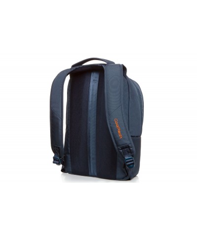 Granatowy plecak męski na laptop biznesowy CoolPack CP Might Blue tył