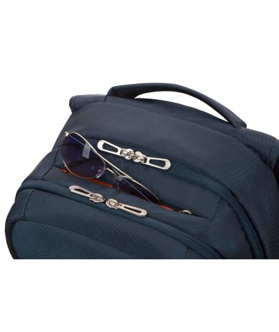 Granatowy plecak męski z kieszenią na okulary na laptop biznesowy CoolPack CP Might Blue