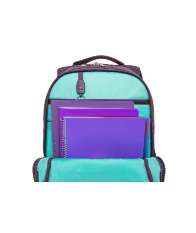 Fioletowy plecak z przegrodami męski na laptop biznesowy CoolPack CP Might Purple